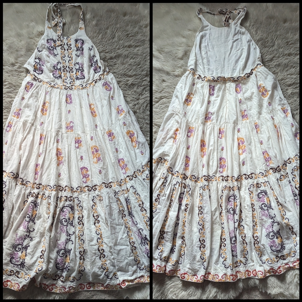 Anthropologie Medallion Halter Maxi Dress - Picture 3 of 16